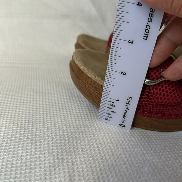 Dansko Sophie Wedge Red Snake Two Adjustable Straps Sandals Size EU 41 US 9 - Picture 7 of 12